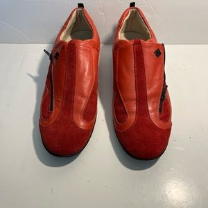 Rare Donald J Pliner Sport loafers 140 FIDO Red Leather & Suede 10 M